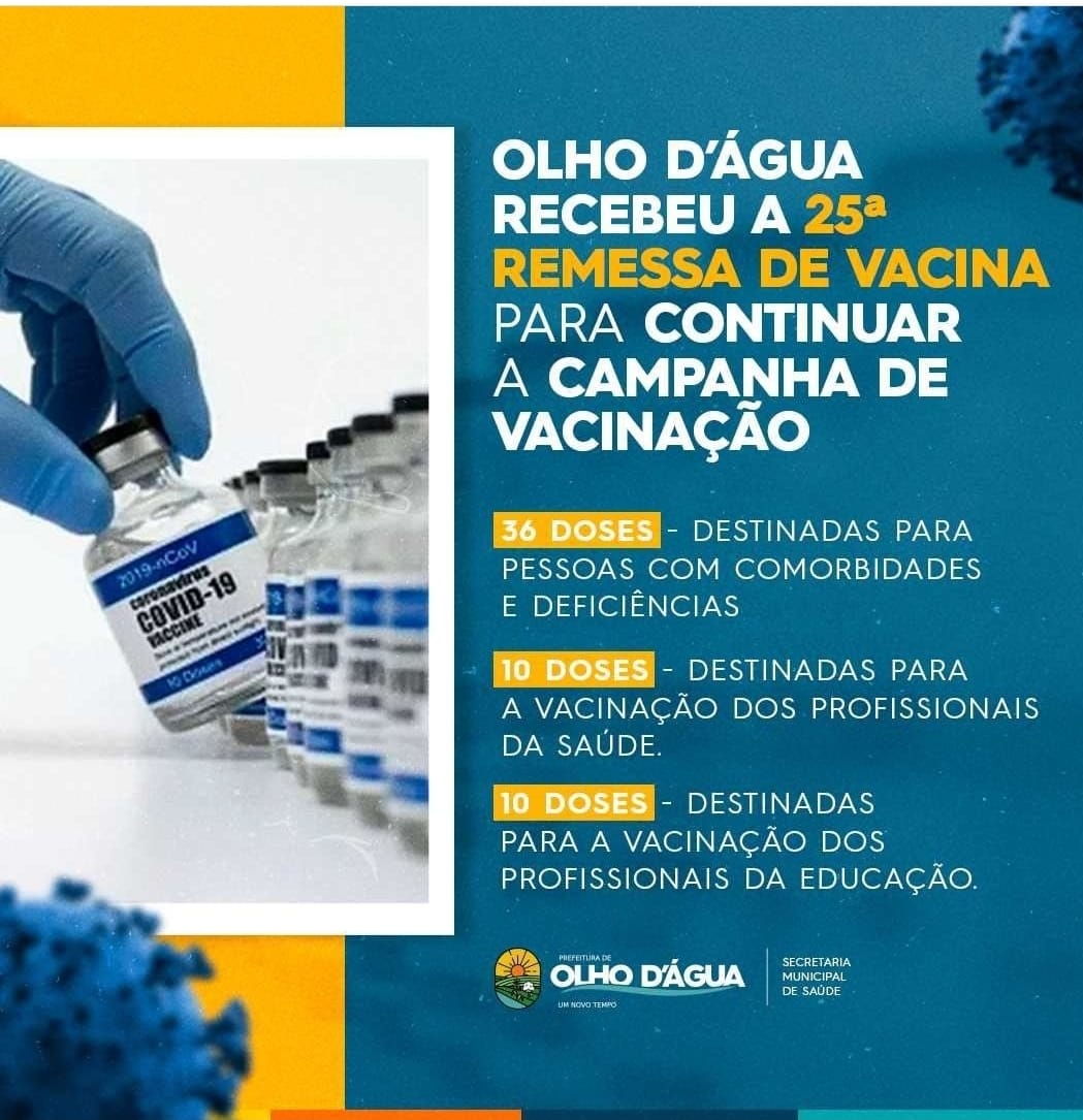 Imagem da notícia 132 - 25ª REMESSA DE VACINA