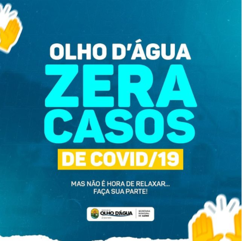 Imagem da notícia 152 - Olho D'Água zera casos de Covid19