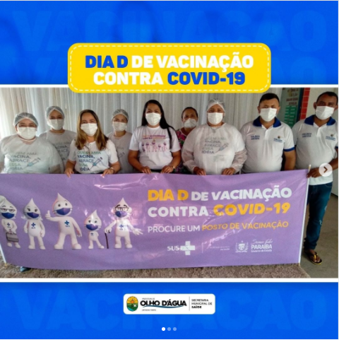 Imagem da notícia 159 - Hoje foi o Dia "D" de Vacinação contra covid-19 para pessoas com 18 anos ou mais