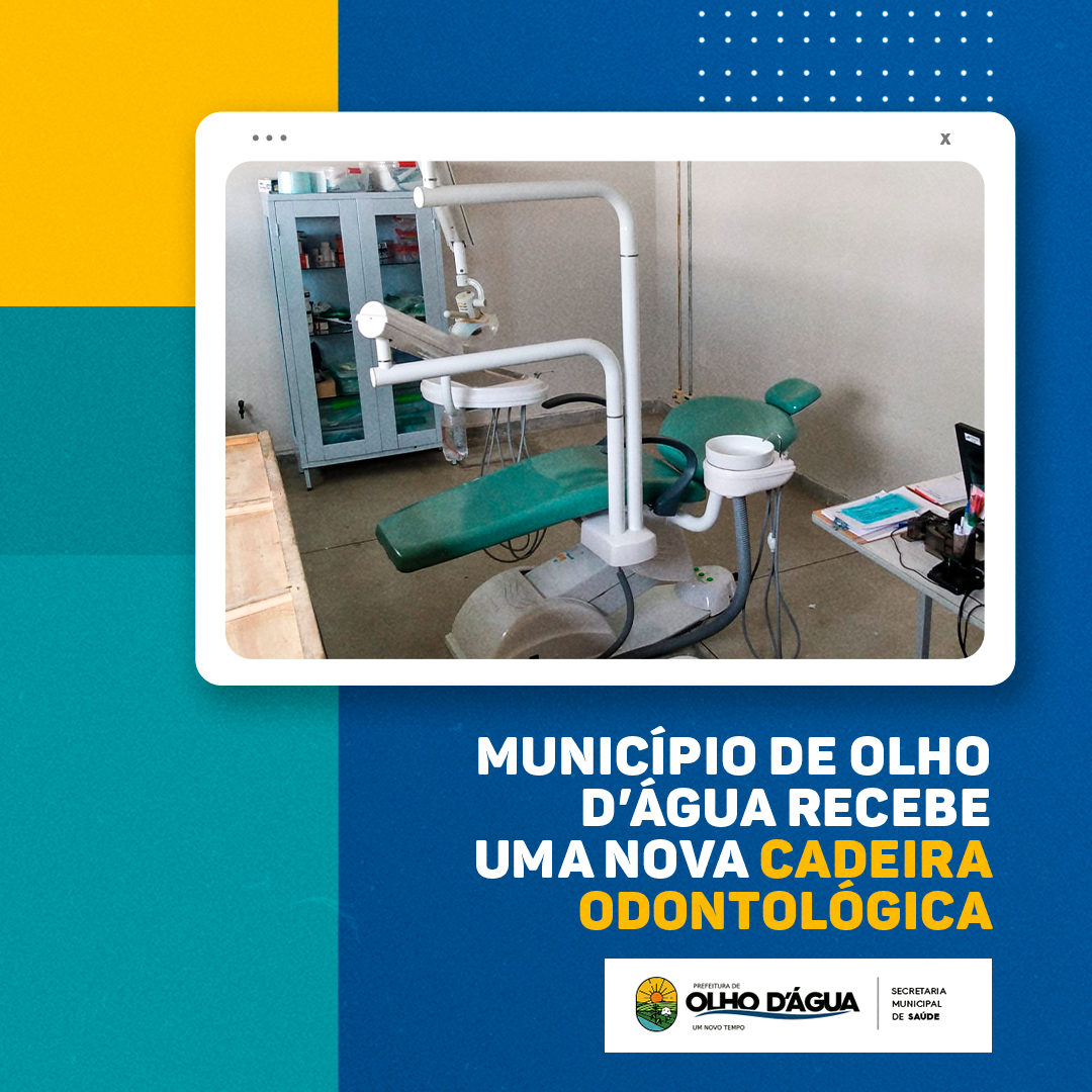 Imagem da notícia 169 - MUNICÍPIO DE OLHO D'ÁGUA RECEBE UMA NOVA CADEIRA ODONTOLÓGICA