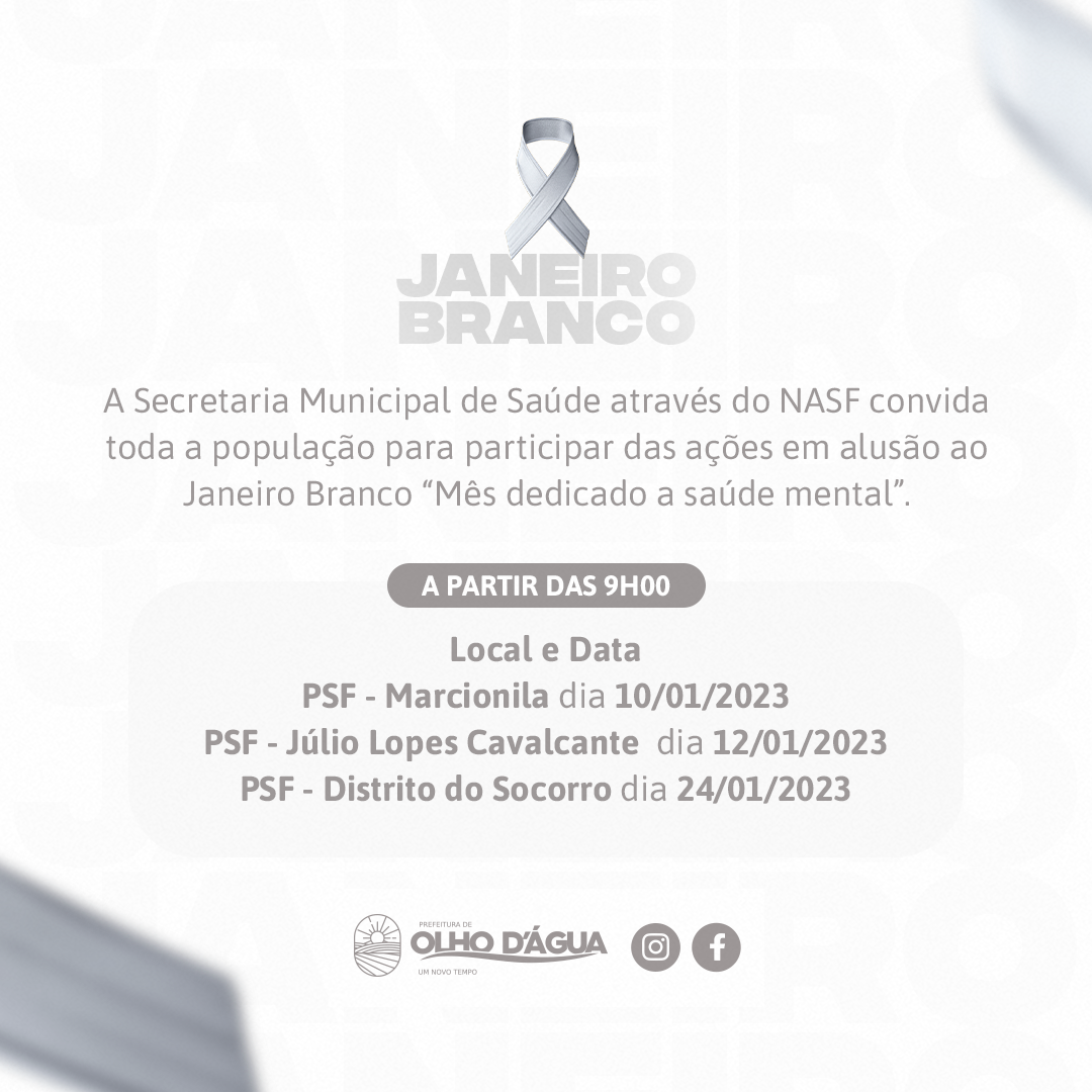 Imagem da notícia 176 - PROGRAMAÇÃO JANEIRO BRANCO