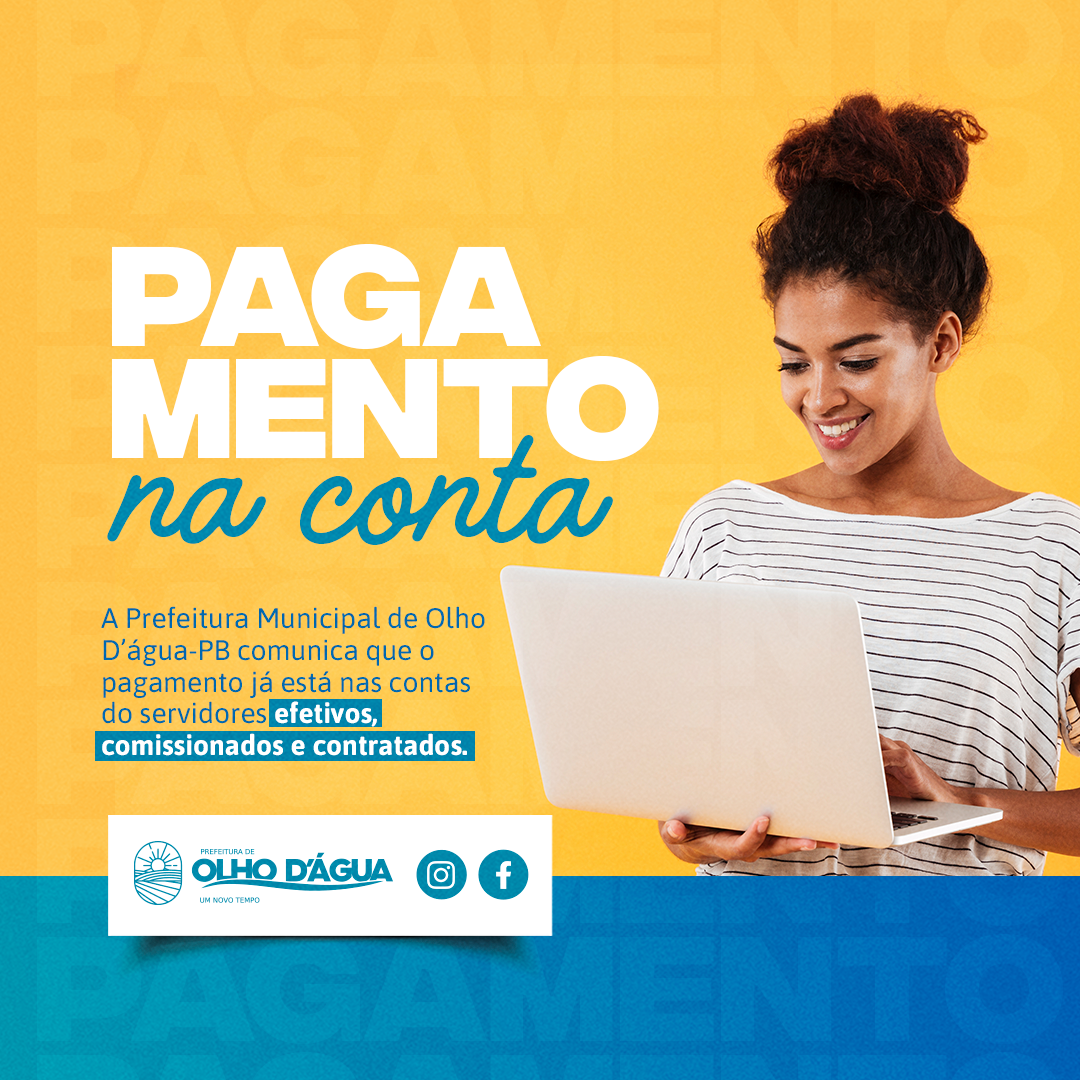 Imagem da notícia 180 - PAGAMENTO NA CONTA