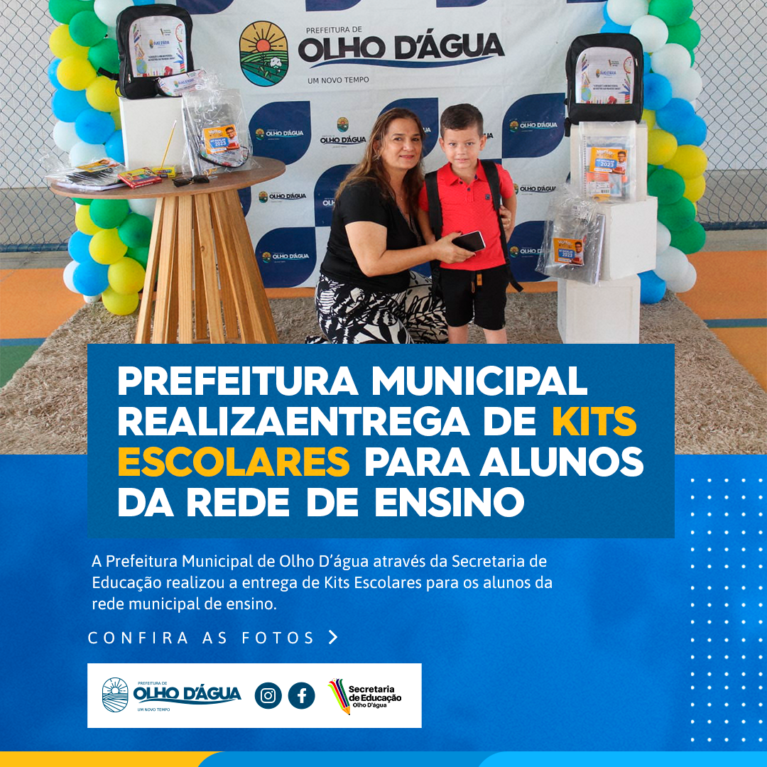 Imagem da notícia 188 - ENTREGA DE KITS ESCOLARES