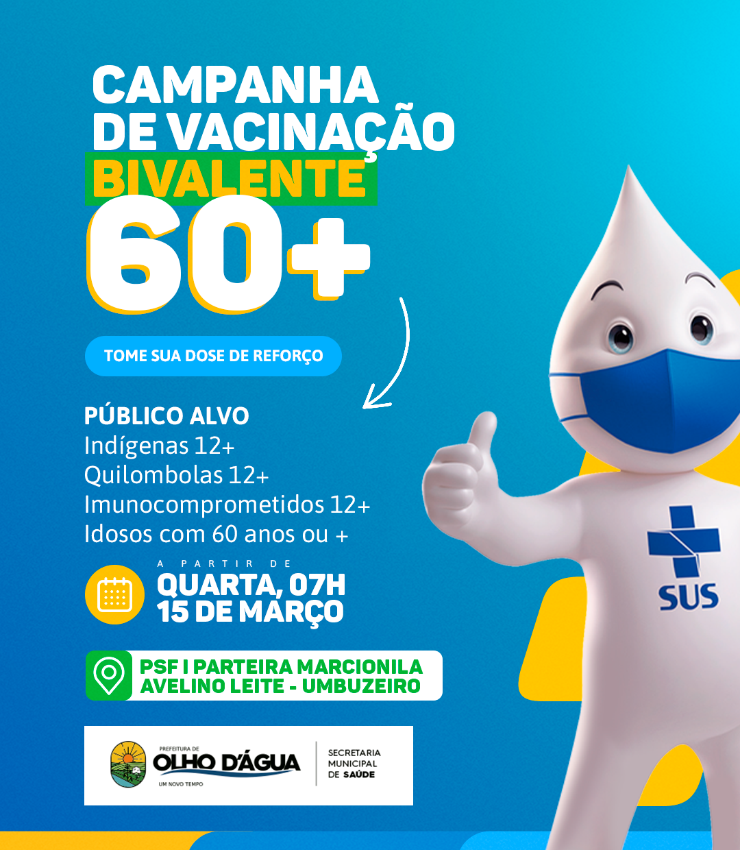 Imagem da notícia 190 - CAMPANHA DE VACINAÇÃO BIVALENTE 60+