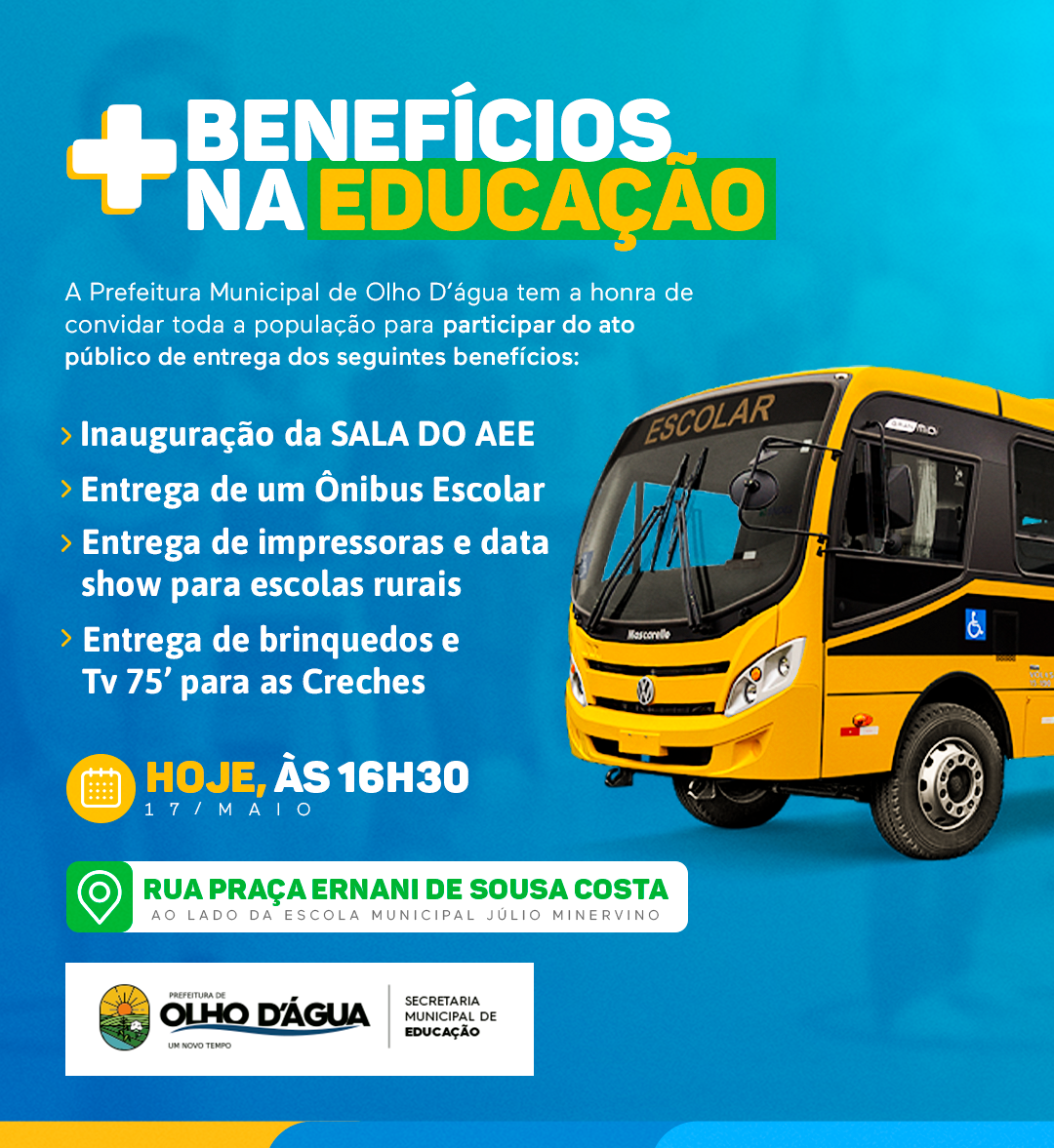 Imagem da notícia 199 - + BENEFÍCIOS NA EDUCAÇÃO