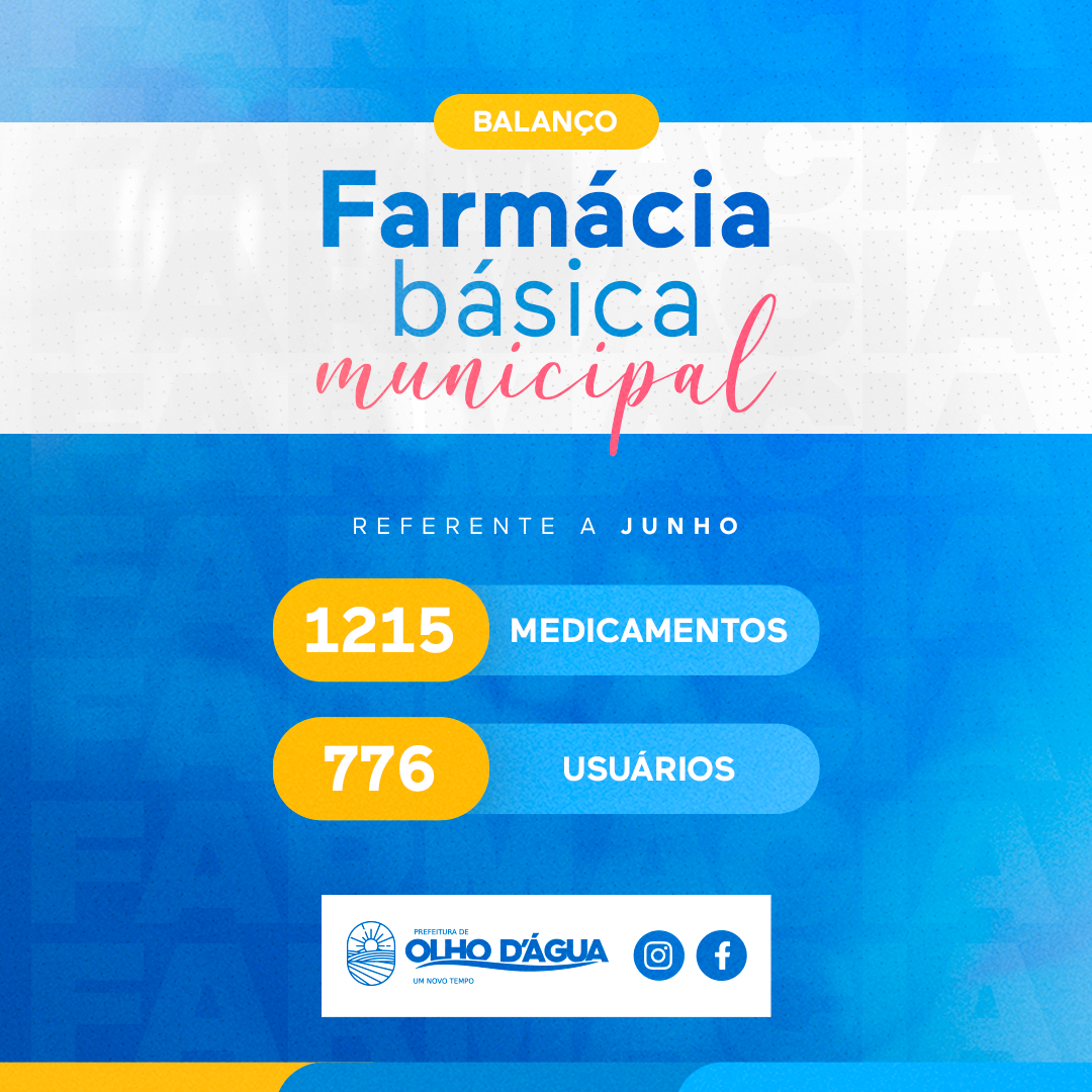 Imagem da notícia 203 - PREFEITURA DIVULGA BALANÇO DE ENTREGA DE MEDICAMENTOS DO MÊS DE JUNHO