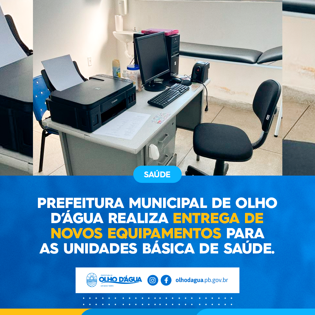Imagem da notícia 238 - ENTREGA DE NOVOS EQUPAMENTOS PARA AS UBS's