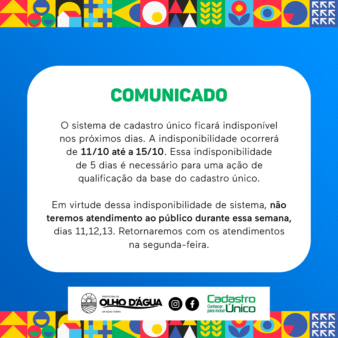 Imagem da notícia 240 - COMUNICADO
