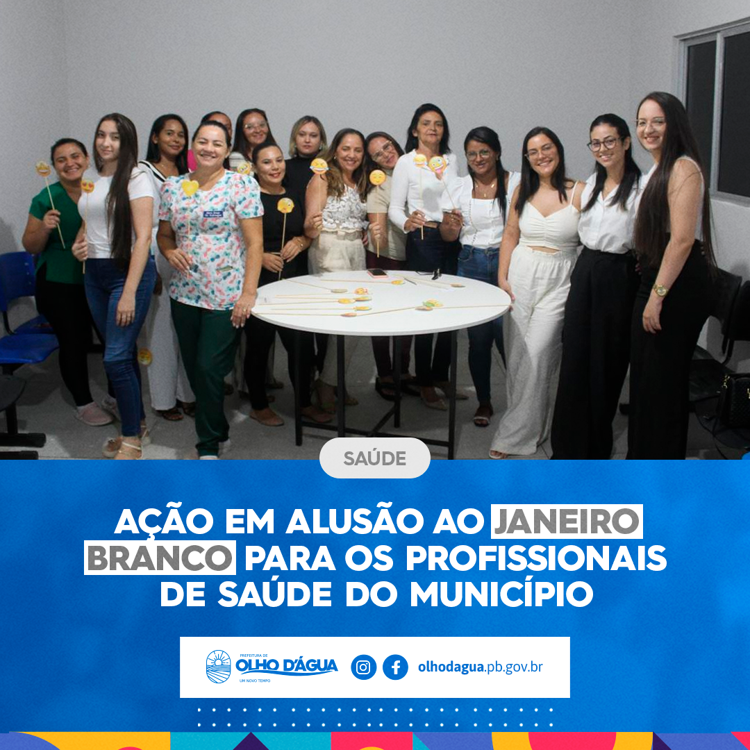 Imagem da notícia 269 - AÇÃO DO JANEIRO PARA PROFISSIONAIS DA SAÚDE