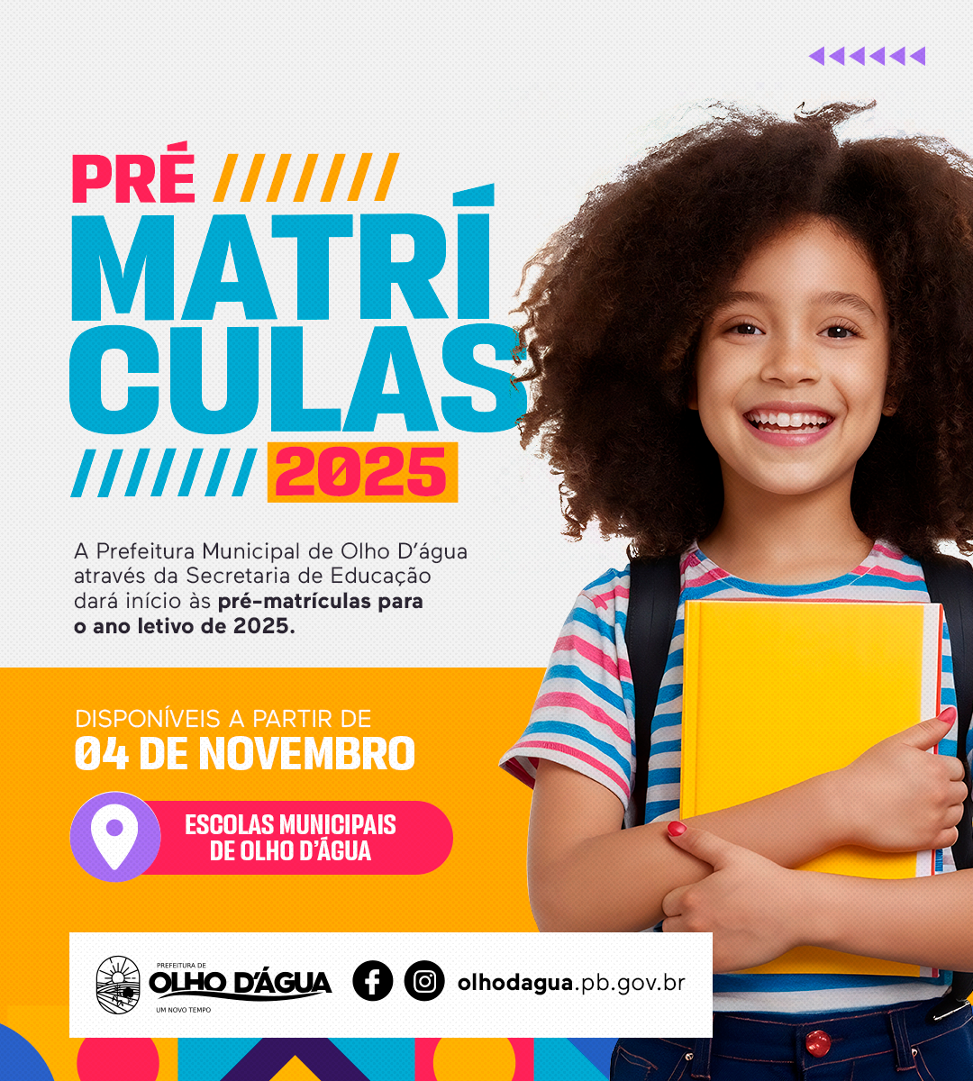 Imagem da notícia 303 - PRÉ-MATRÍCULAS ANO LETIVO 2025