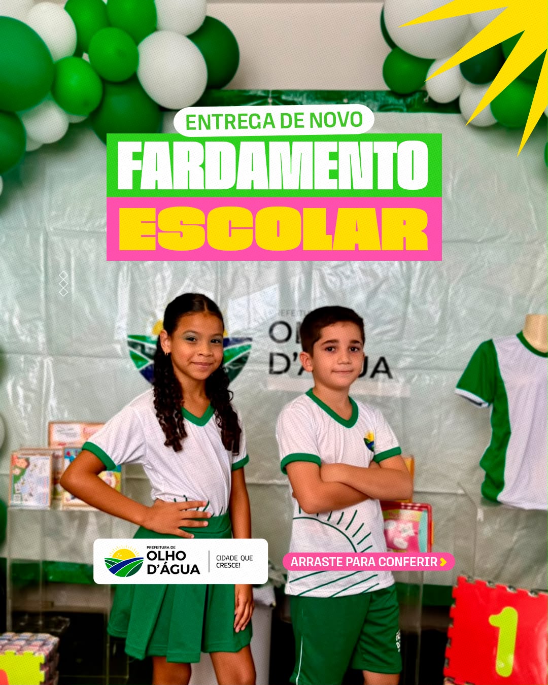 Educação ganha reforço com novos fardamentos e materiais didáticos.